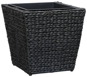 Vasos/floreiras 3 pcs jacinto de água preto
