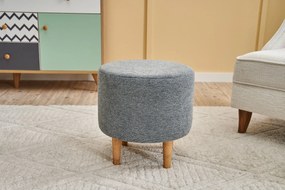 Pouffe Findik Gabbana – Cinzento – 40x42x40 cm