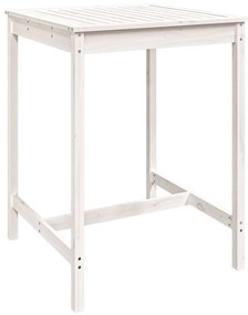 5 pcs conjunto de bar para jardim pinho maciço branco