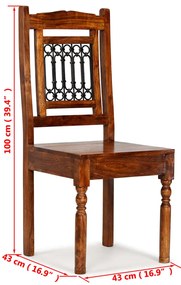 Cadeiras jantar clássicas 2 pcs madeira maciça + acabamento mel