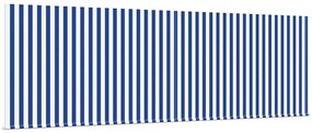 Toldo Retrátil Manual Listras Azuis e Brancas 400 × 300 cm