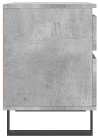 Mesas de cabeceira 2 pcs derivados de madeira cinzento cimento