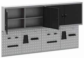 Conjunto de Gabinete e Painel de Ferramentas vidaXL com 6 Peças Montad