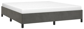 Estrutura de cama sem colchão 180x200 cm veludo cinzento-escuro