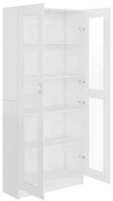 Armário vitrine 82,5x30,5x185,5cm derivados de madeira branco
