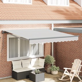 vidaXL Estrutura do Toldo Semi-Cassete Retrátil Manual de Metal