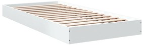 Estrutura de cama 75x190 cm derivados de madeira branco