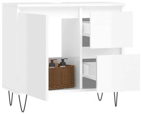 Armário casa 65x33x60 cm derivados de madeira branco brilhante