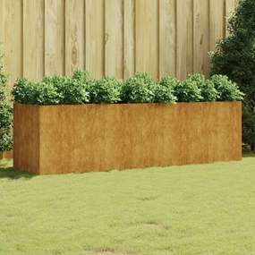 vidaXL Canteiro elevado de jardim 280x80x80 cm aço corten