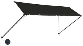 Toldo retrátil com LED 400x150 cm antracite