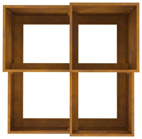Jardineira vidaXL 80x80x60 cm em Aço Envelhecido