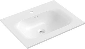 Mexen Vela lavatório embutido na bancada 61 x 46,5 cm, branco brilho - 25236000