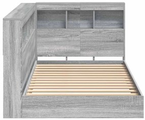Cama Estante Cinza Sonoma 100 x 200 cm em Madeira Laminada