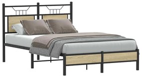 Estrutura cama s/ colchão derivados de madeira carvalho sonoma
