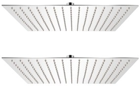 vidaXL Cabeça de chuveiro 2 pcs aço inoxidável 40x40 cm