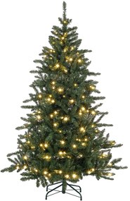 HOMCOM Árvore de Natal Artificial 180 cm com 310 Luzes LED 872 Ramos e Suporte de Metal Árvore Natalina para Interior Verde