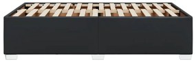 Estrutura de cama 120x200 cm couro artificial preto