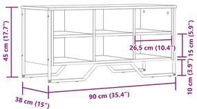 Sapateira 90x38x45,5 cm derivados de madeira cinzento sonoma