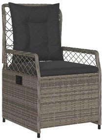 Conjunto de Jantar de Jardim 5 Peças em Rattan Sintético Cinza