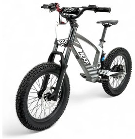 Bicicleta elétrica infantil 500W Roan RXF Evo Racing 18" Cinzenta