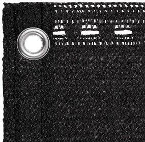 Tela varanda PEAD 75x400 cm preto
