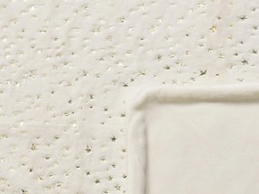 Cobertor creme e dourado 130 x 180 cm ALAZEYA Beliani