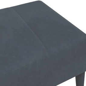 Apoio de pés 77x55x31 cm veludo cinzento-escuro