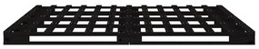 Cama de paletes de casal 135x190 cm pinho maciço preto