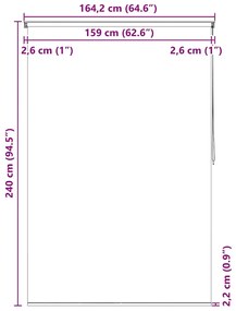 Estore de rolo para o duche 160x240 cm círculos