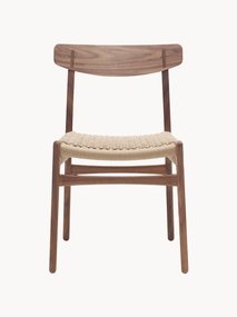 Cadeira de jantar em madeira com assento entrançado CH23