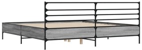 Estrutura de cama 200x200 cm derivados madeira/metal