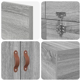 Cama de Armazenamento vidaXL Cinza Sonoma 90x190 cm