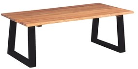 Mesa de centro em madeira de acácia maciça 110x60x40 cm