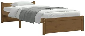 Estrutura cama pequena solteiro 75x190 cm madeira castanho mel