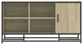 Banco para calçado sonoma carvalho 100x40x53,5 cm madeira metal