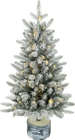HOMCOM Árvore de Natal Artificial, 90 cm com 50 LEDs, 240 Pontas, Neve Artificial, Base em Óxido de Magnésio | Aosom Portugal