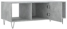 Mesa de centro 102x50x40 cm madeira processada cinza cimento