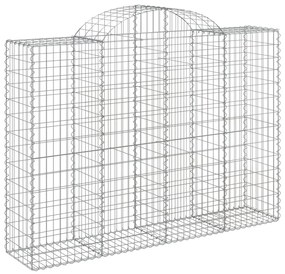 Cestos gabião arqueados 11 pcs 200x50x140/160 ferro galvanizado