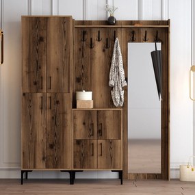 Cabideiro Berlin ABC – Nogal – 180x200x35 cm