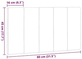 Almofadão de cabeceira 80 cm tecido preto