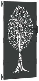 Portão de Jardim Preto 100 x 175 cm Aço com Revestimento em Pó