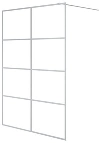 Divisória de chuveiro 140x195cm vidro transparente ESG prateado