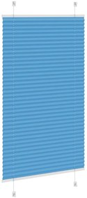 Azul Plissada Cega 75x100 cm Largura Tecido 74,4 cm Poliéster