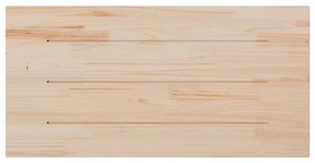 Tampo de mesa retangular 100x60x2,5 cm pinho maciço branco