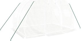 Estufa com estrutura de aço 6 m² 3x2x2 m branco