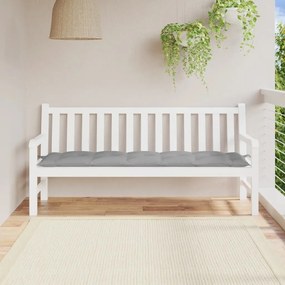 Almofadão p/ banco de jardim 180x50x7cm tecido oxford cinzento