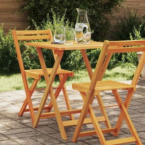 vidaXL Mesa de Jardim Dobrável Quadrada 60x60x72 cm Madeira Sólida Acácia