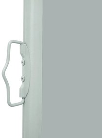 Toldo lateral retrátil para pátio 120x500 cm cinzento