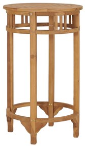 vidaXL Mesa de bar Ø 60 cm madeira de teca maciça