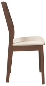 Cadeiras de jantar com almofadões 2 pcs madeira maciça castanho